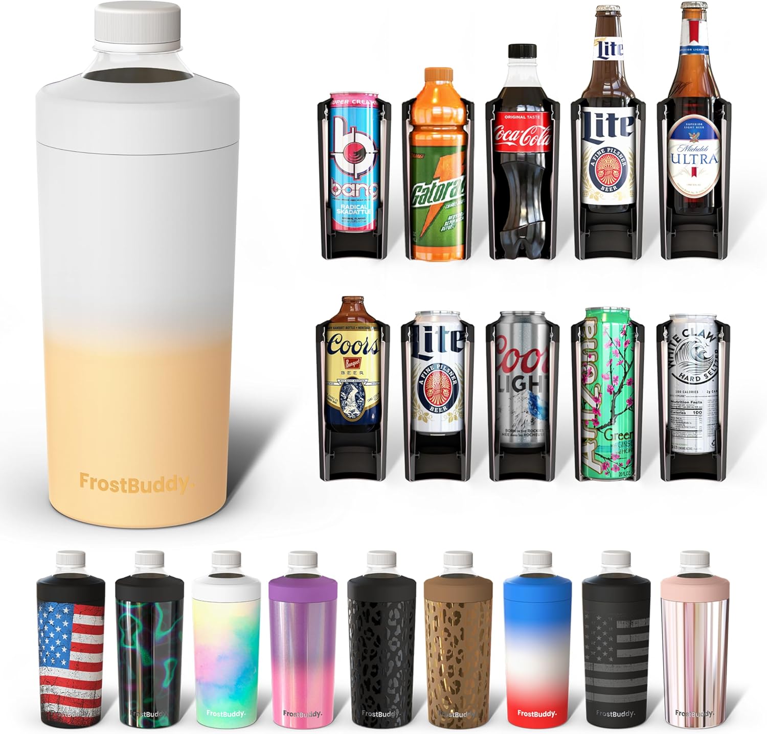 Frost Buddy Universal XL Can Cooler - Fits All Sizes Perfectly