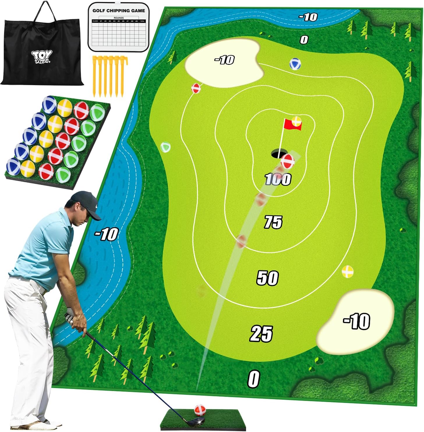 Golf Game Training Mat for Family Fun