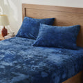 Velvet Fitted Sheet and Pillowcases Set - Plush Deep Pocket
