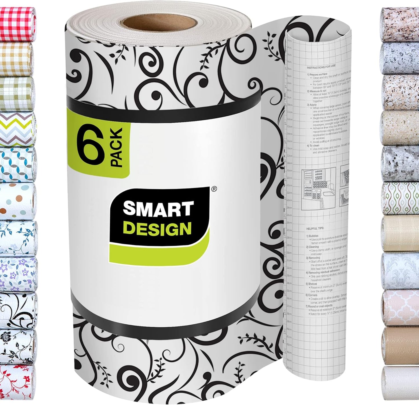 Smart Design Bonded Grip Shelf Liner for Stylish Protection