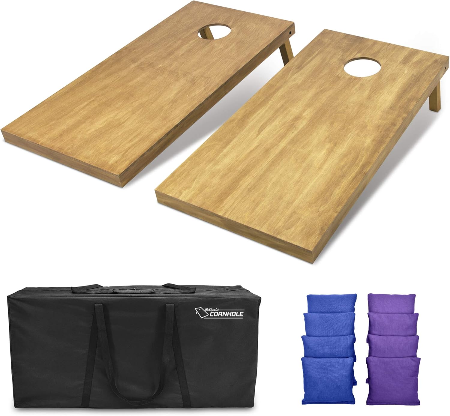 GoSports 4 ft x 2 ft Wooden Cornhole Boards Set for Fun