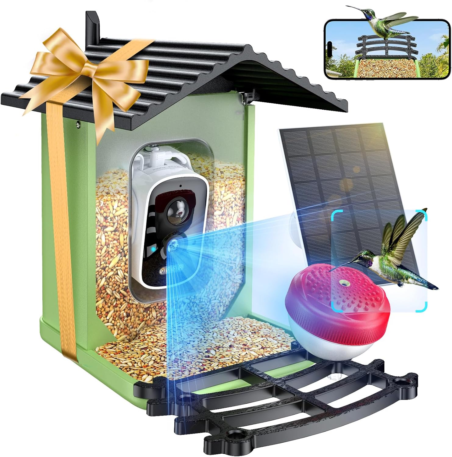 Smart AI Bird Feeder Captures 2K HD Videos