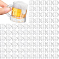 2 oz Mini Beer Mug Plastic Shot Glasses - Clear 100 Pack