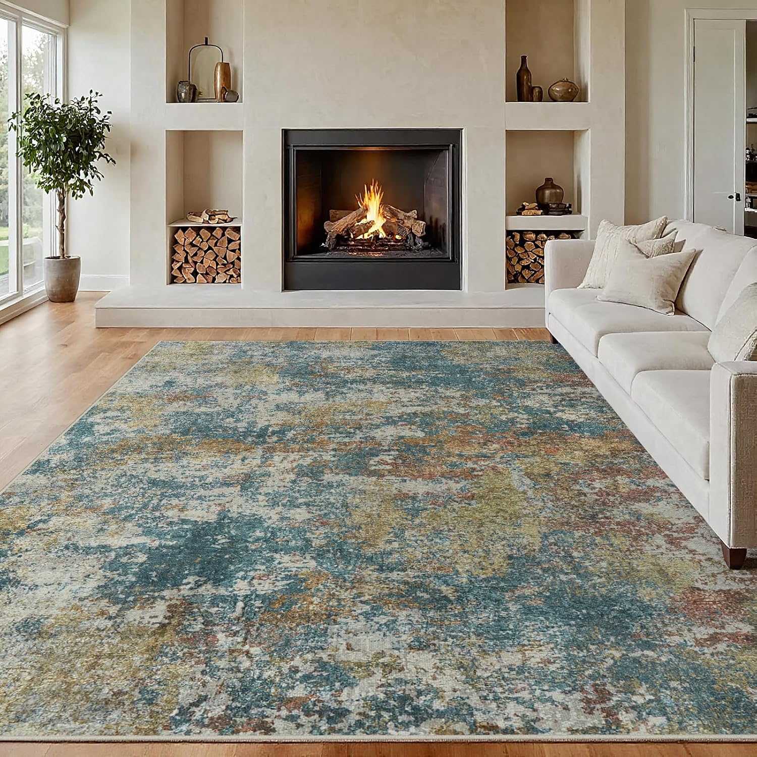 Soft Fluffy Area Rug for Living Room and Bedroom Decor