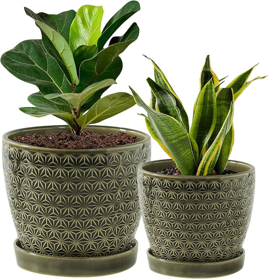 Unique Reactive Glaze Ceramic Plant Pots for Indoor Plants