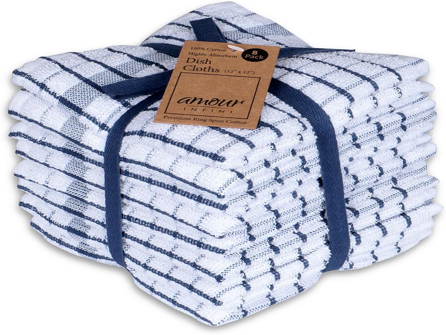 Ultra Soft Kitchen Dish Cloths Set - 8 Pack