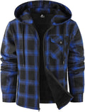 ZITY Men's Zippered Flannel Shirt Jacket for Cozy Winter Wear