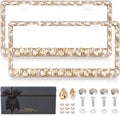 Bling License Plate Frame for Women - Sparkle Champagne