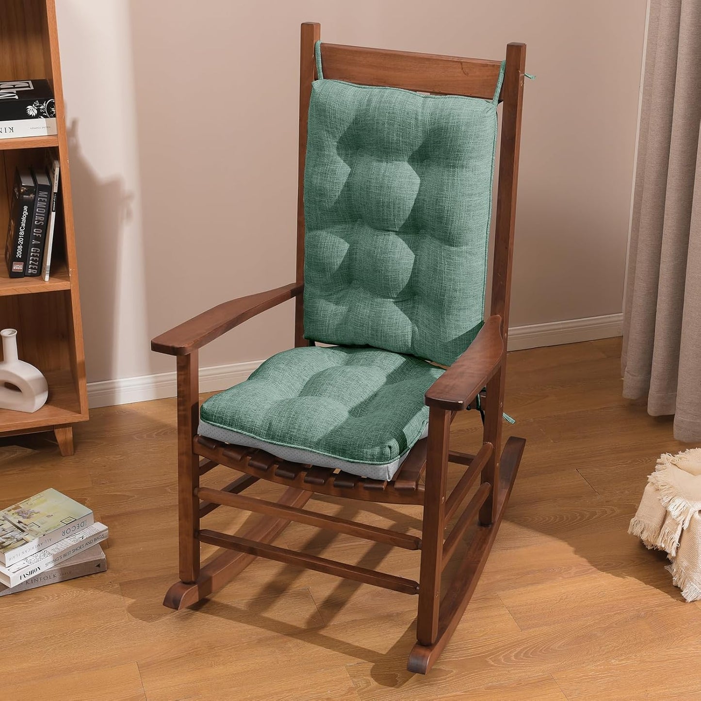 2-Pack Rocking Chair Cushions - Thick Padding, Non-Slip Backing!