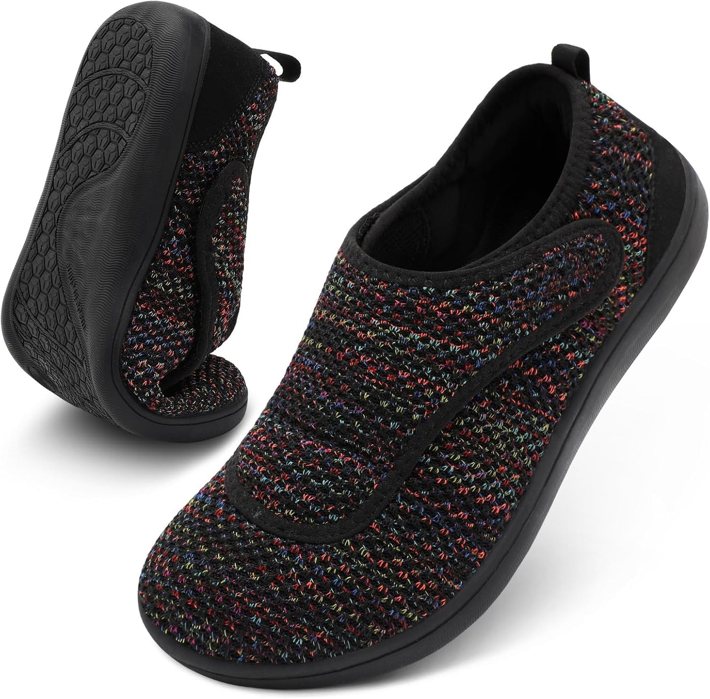 Mens Walking Shoes for Diabetic Feet - Adjustable Comfort Fit