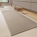 Bath Runner Rug 24x47 in Beige - Ultra Thin Non Slip Quick Dry