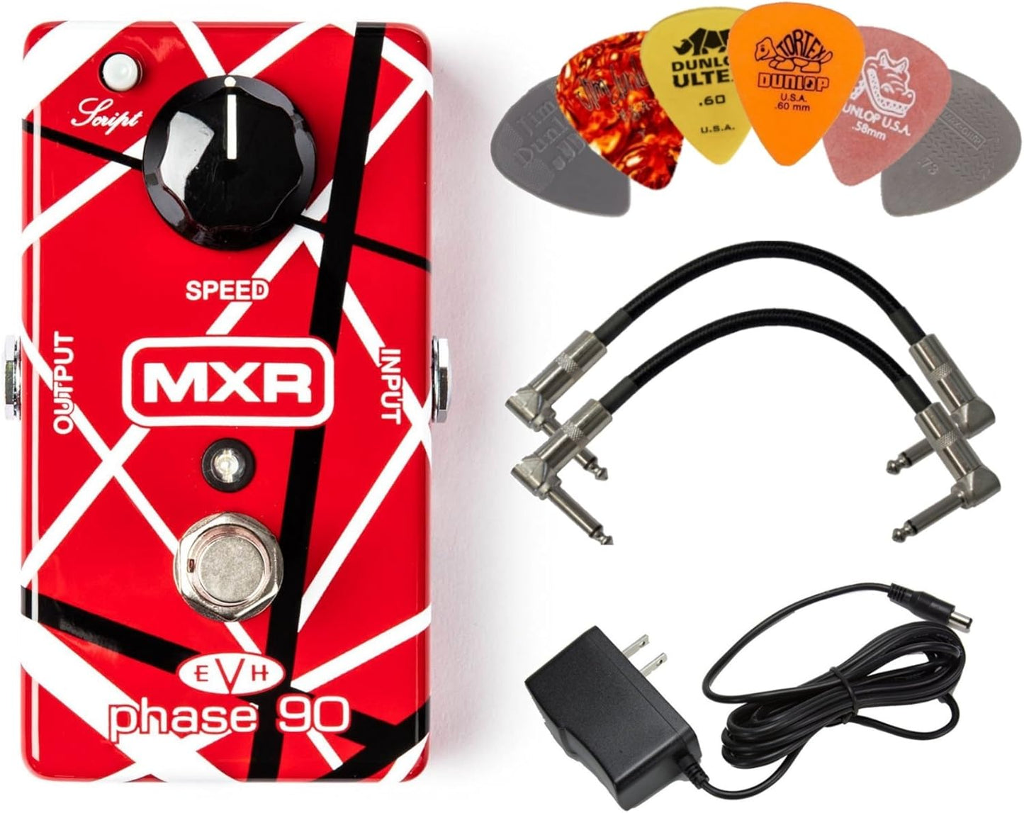 MXR EVH90 Phase 90 Effects Pedal Bundle with Power Supply