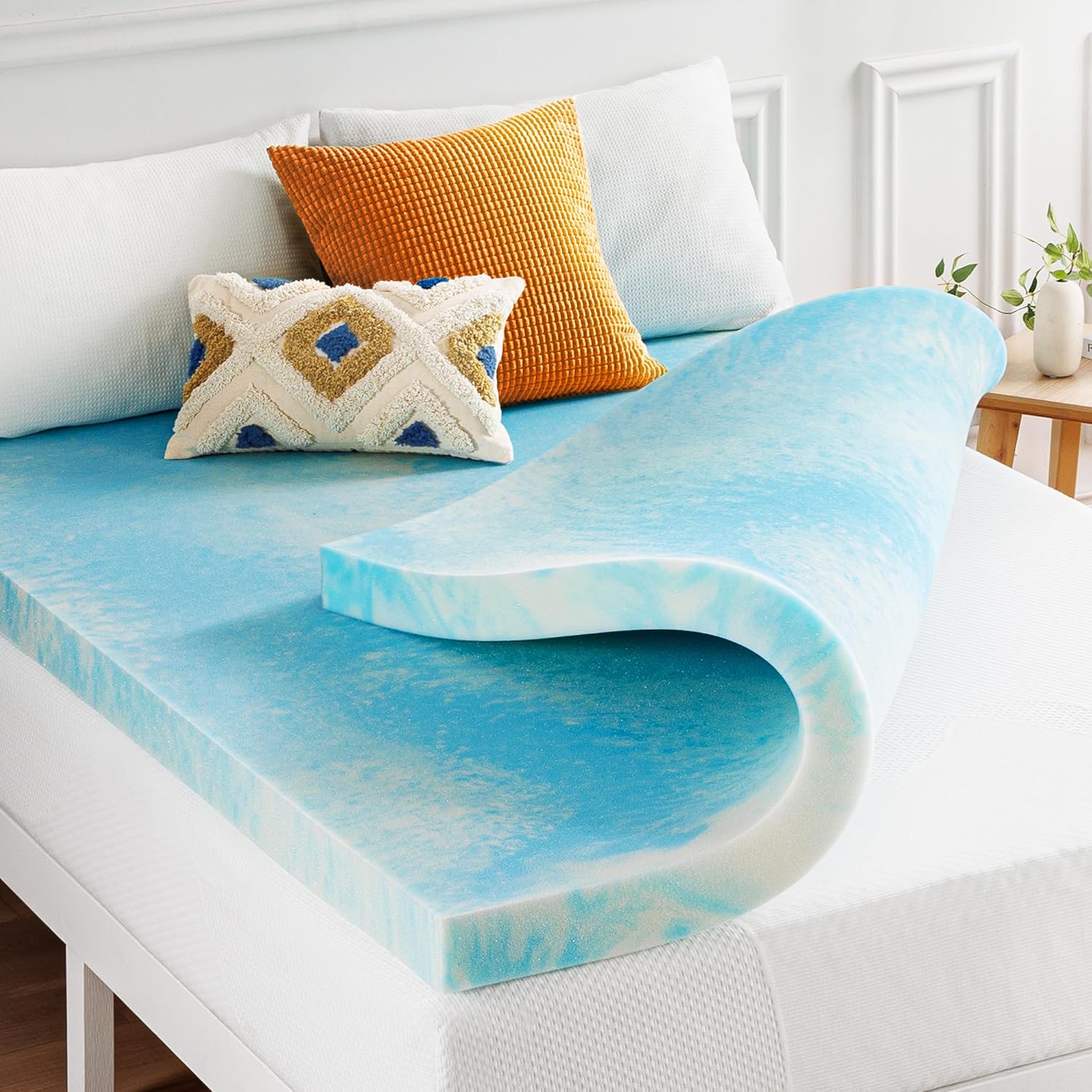 Best Price Mattress 3 Inch Swirl Gel Cooling Memory Foam Topper