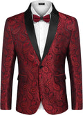 Mens Paisley Shawl Lapel Tuxedo Jacket for Dinner & Wedding