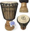 Classical Djembe Drum 8x16 - HandCarved Ghanaian Djembe
