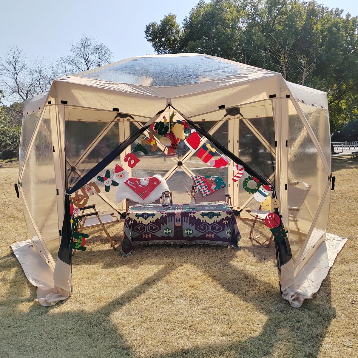 Spacious 6-8 Person Clear Bubble Tent for Outdoor Fun!