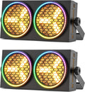 200W Stage Lights 2 Pack Par Lights - Dual COB + RGB Effects