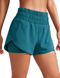 CRZ YOGA High Waisted Running Shorts 3 in - Breathable Pocketed