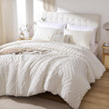 YIRDDEO Ivory White Queen Comforter Set for Cozy Bedrooms