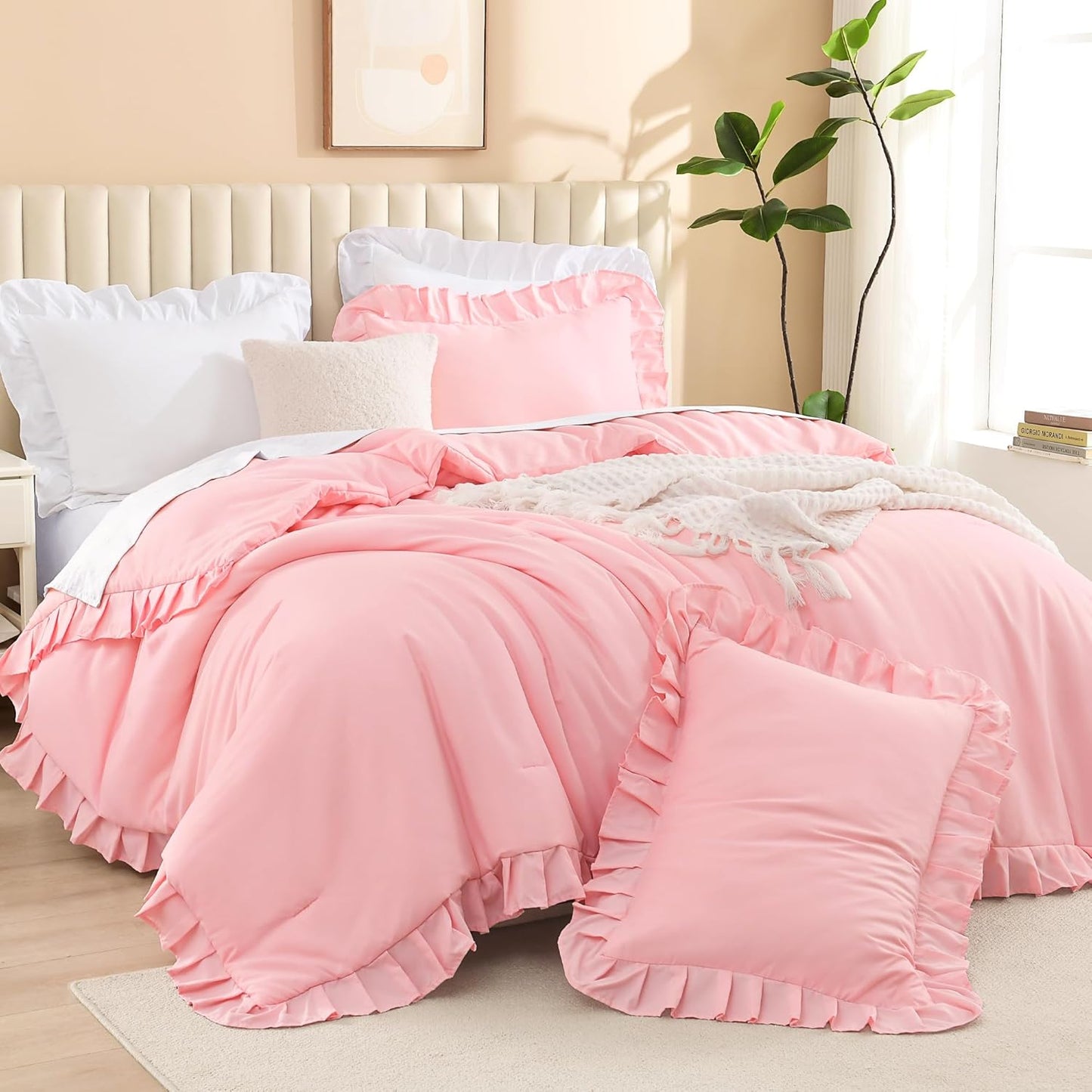 Litanika Pink King Size Comforter Set for Cozy Bedroom Decor