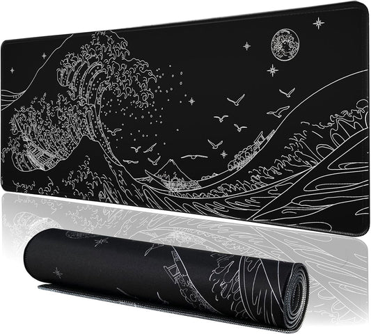 MEWOOCUE XXL Gaming Mouse Pad - Wave-Inspired Design