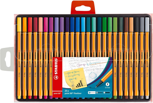 STABILO Fineliner point 88 Pack of 25 Assorted Colors Review