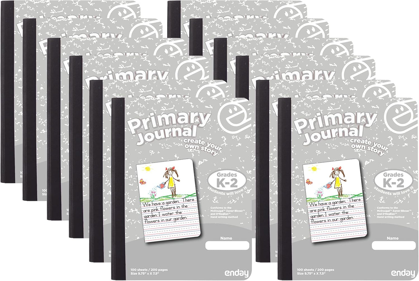 Bulk 48-Pack Grey Writing Journals for Kids