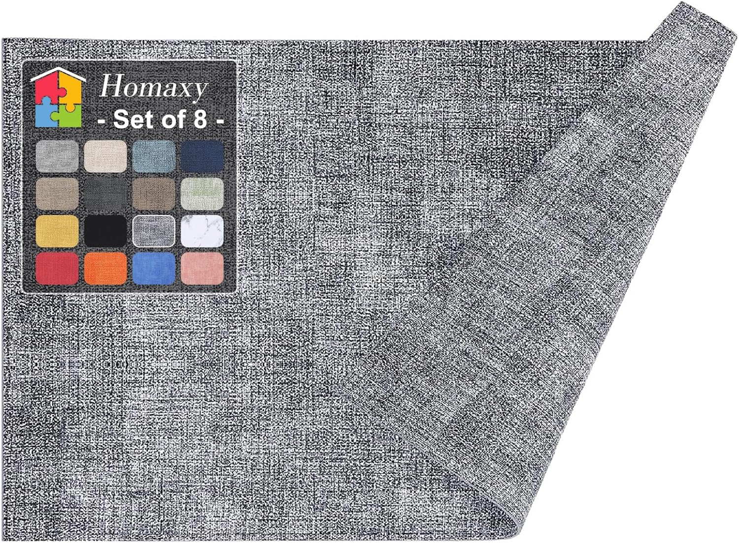 Homaxy Faux Leather Heat Resistant Placemats for Dining Table