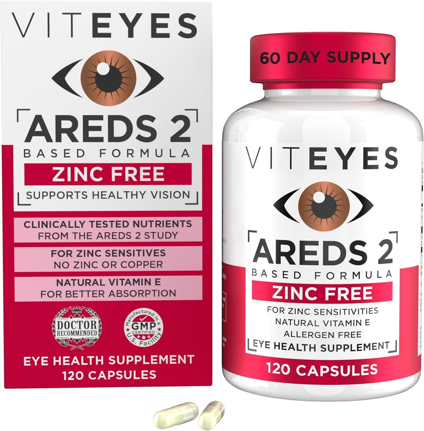 Viteyes AREDS 2 Zinc Free Macular Support for Eye Health