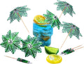 Palm Tree Cocktail Umbrella Picks - Tropical Party Decoration by Cunhill