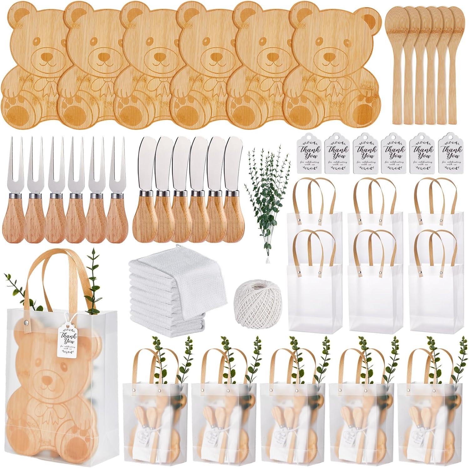55Pcs Baby Shower Prizes for Game Winners with Bear Boards
