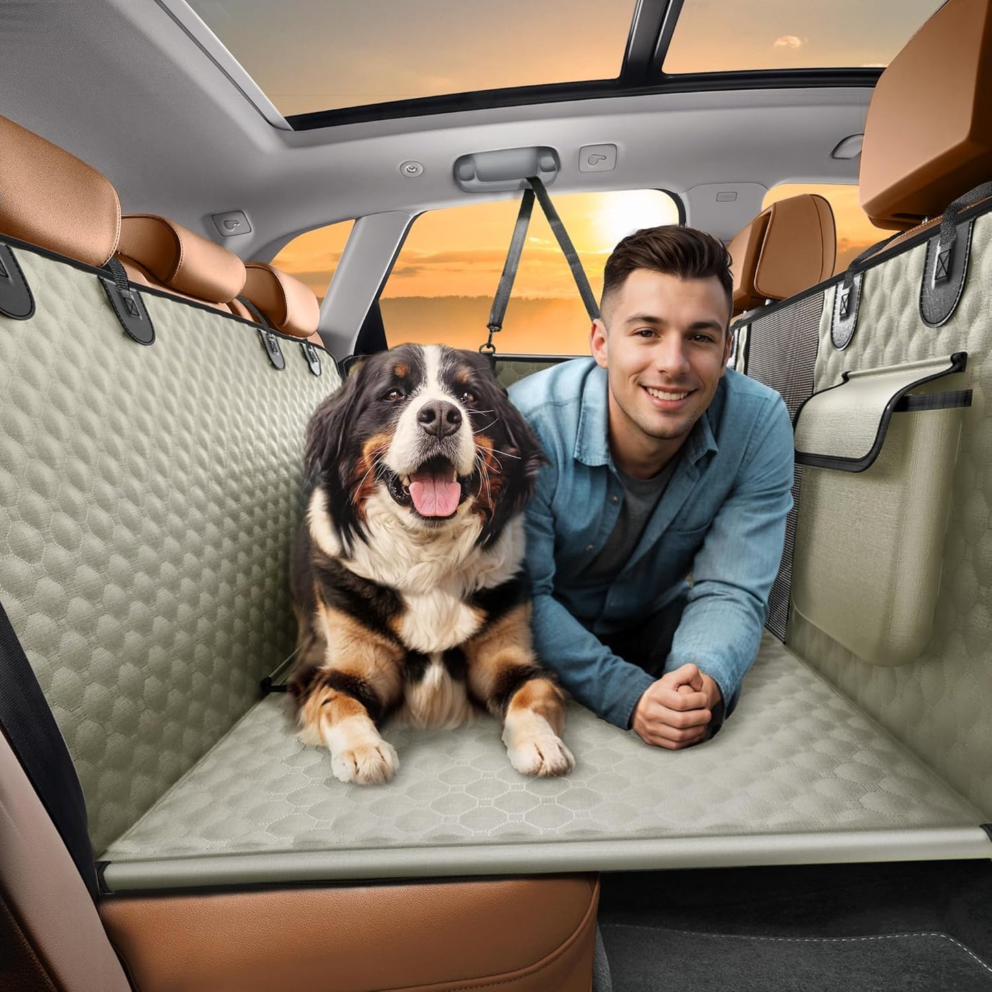Back Seat Extender for Dogs - Heavy Duty Car Seat Cover