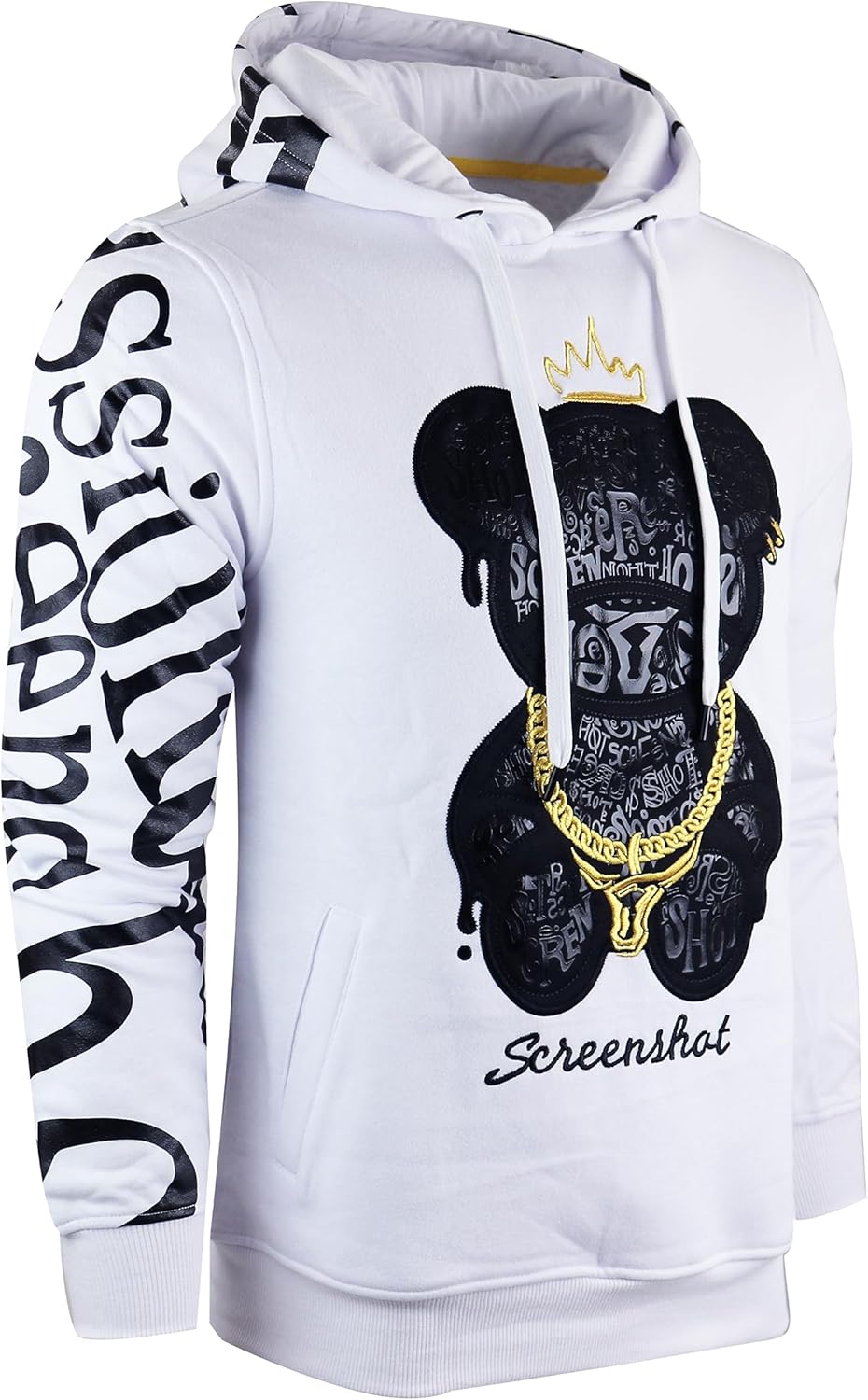 Urban Premium Fleece Hoodie with Cartoon Character Embroidery