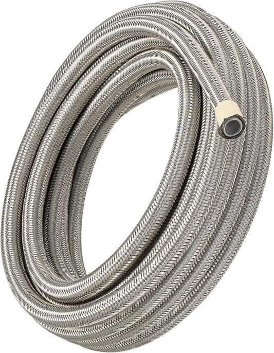 10AN PTFE Fuel Hose Line for E85 and More - 20FT Silver