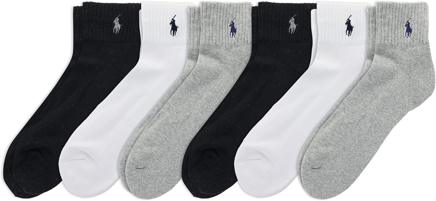 Polo Ralph Lauren Men's Classic Sport Solid Socks 6 Pair Pack