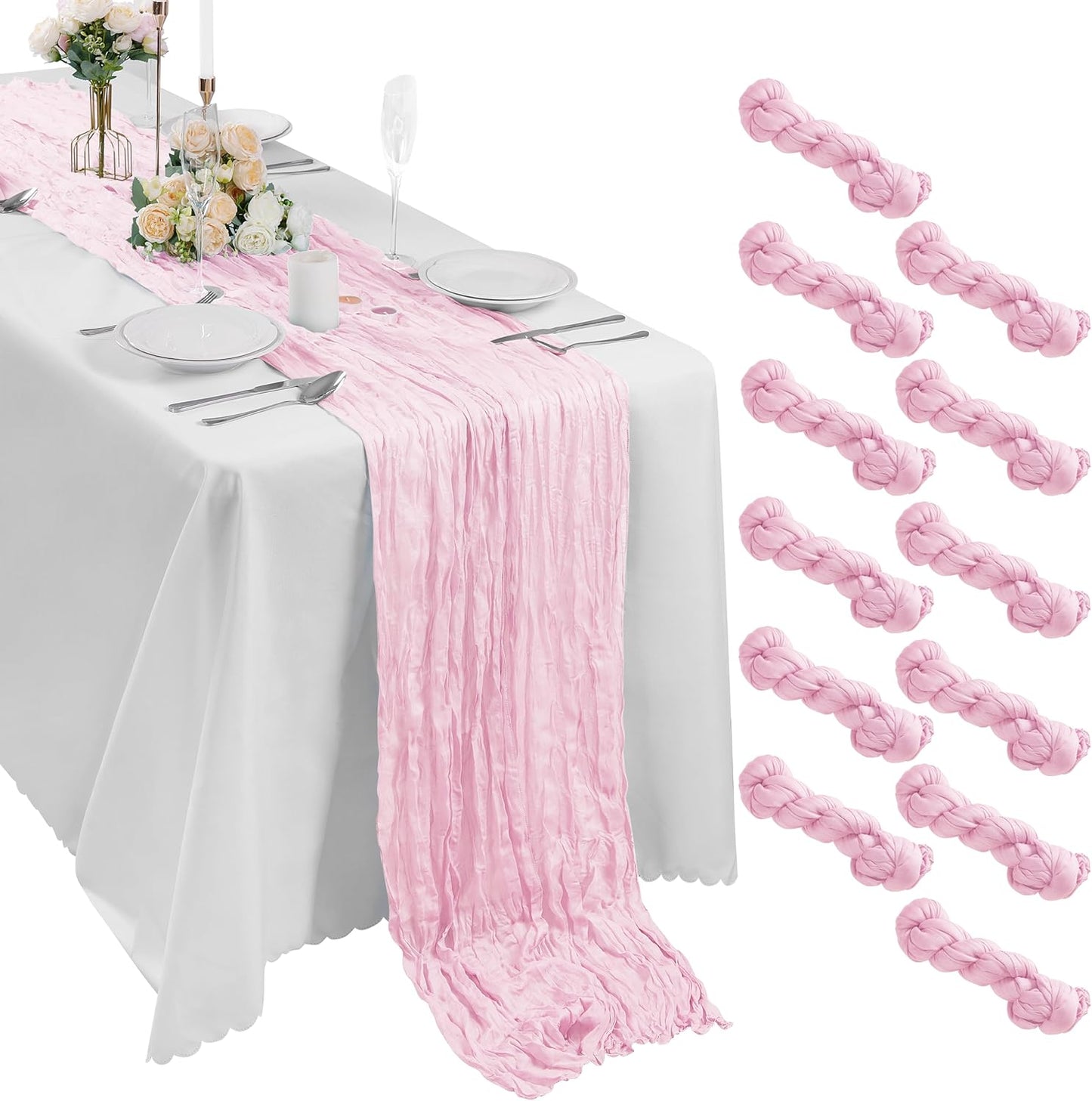 Bailarina 25 Pack Cheesecloth Table Runner for Elegant Events