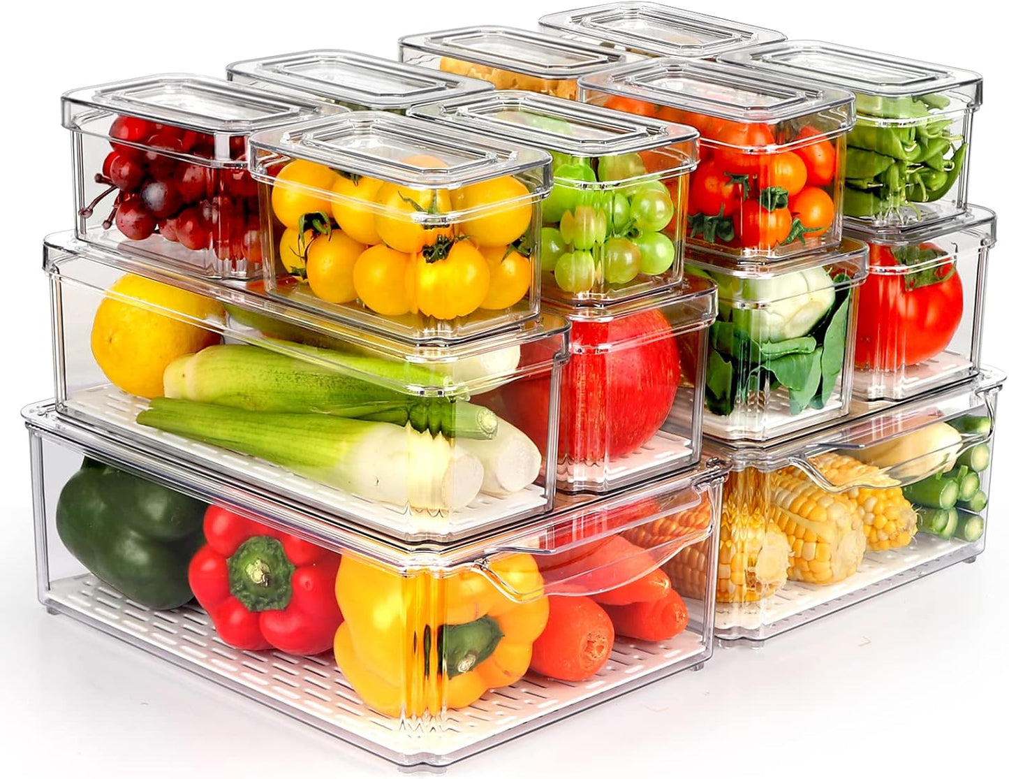 ZIJUND 14 Pack Fridge Organizer for Neat Refrigeration
