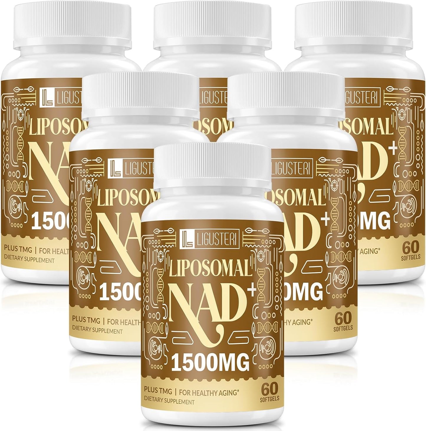 1500 MG Liposomal NAD+ Supplement for Cellular Energy & Longevity