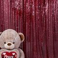 Burgundy Sequin Backdrop Curtain 10ft x 10ft - Sparkly Photo Booth