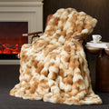 Luxurious Faux Fur Throw Blanket for Couch & Bed, 60x80 in