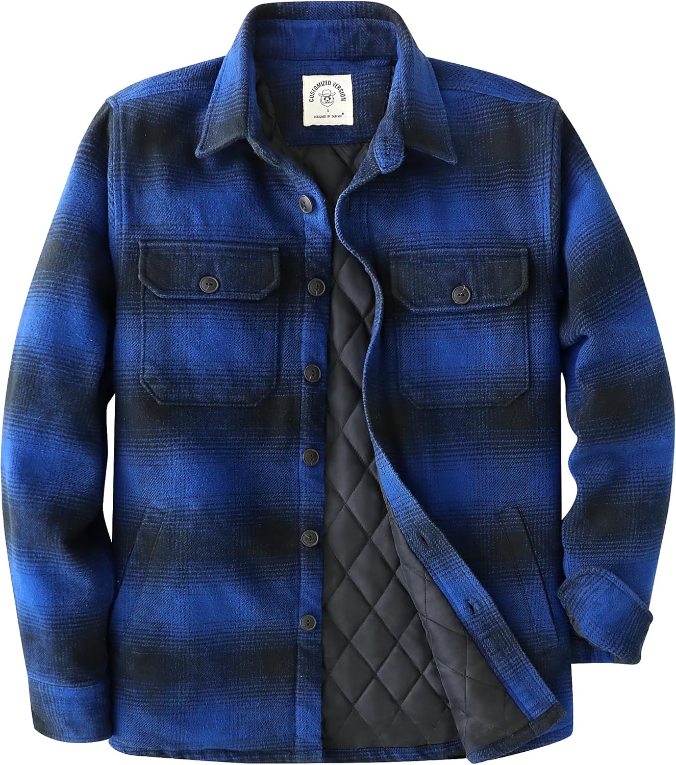 Dubinik Mens Shacket Flannel Shirt - Lightweight Warm Jacket