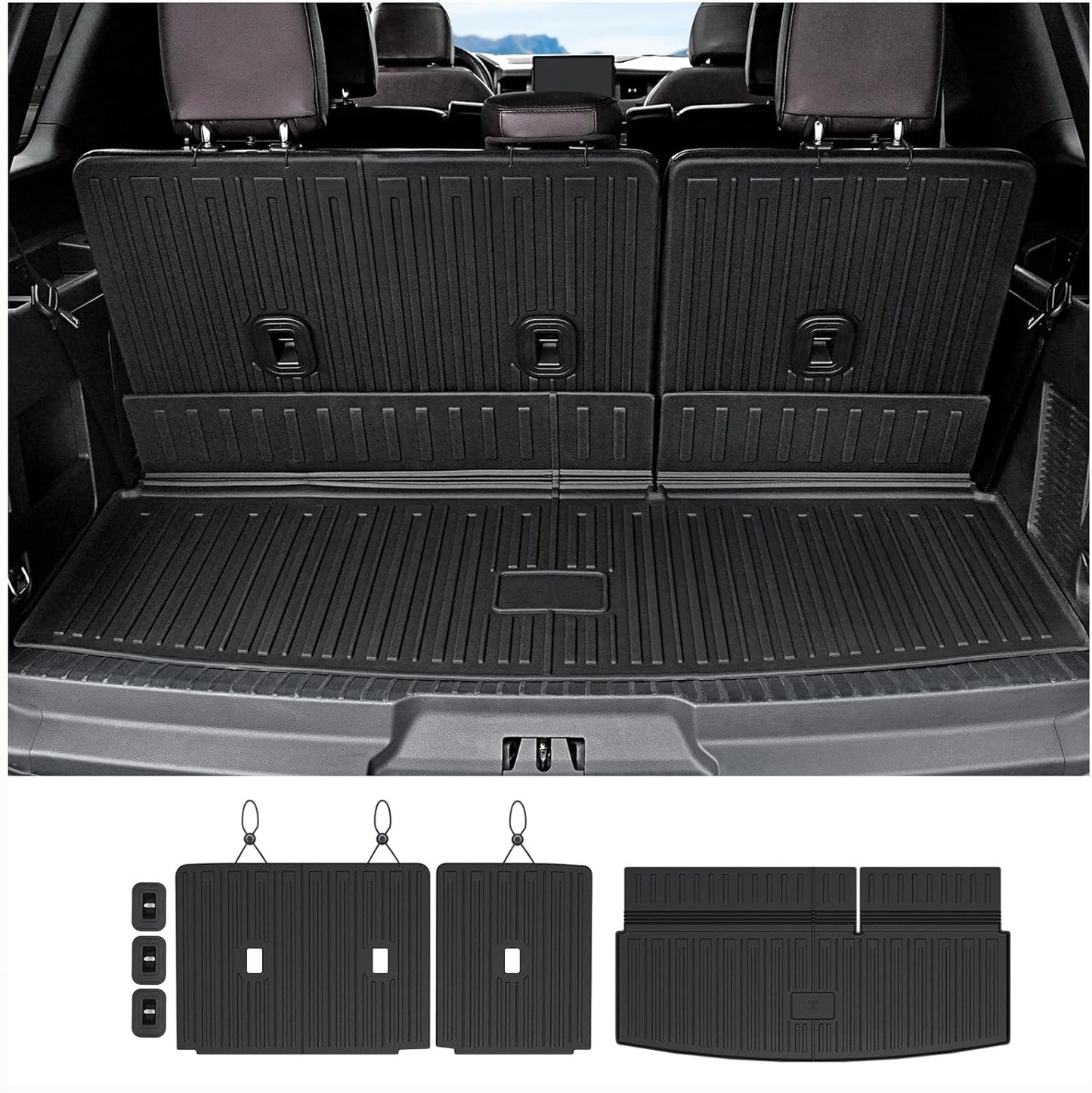 Custom Fit Cargo Mat Backrest Mats for Ford Expedition 2018-2024