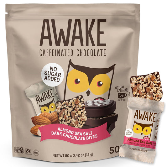 AWAKE Caffeinated Chocolate Bites - Energizing Snack Treats