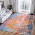 Ompaa Living Room Rug 5x7 Rainbow Area Rug - Machine Washable Comfort