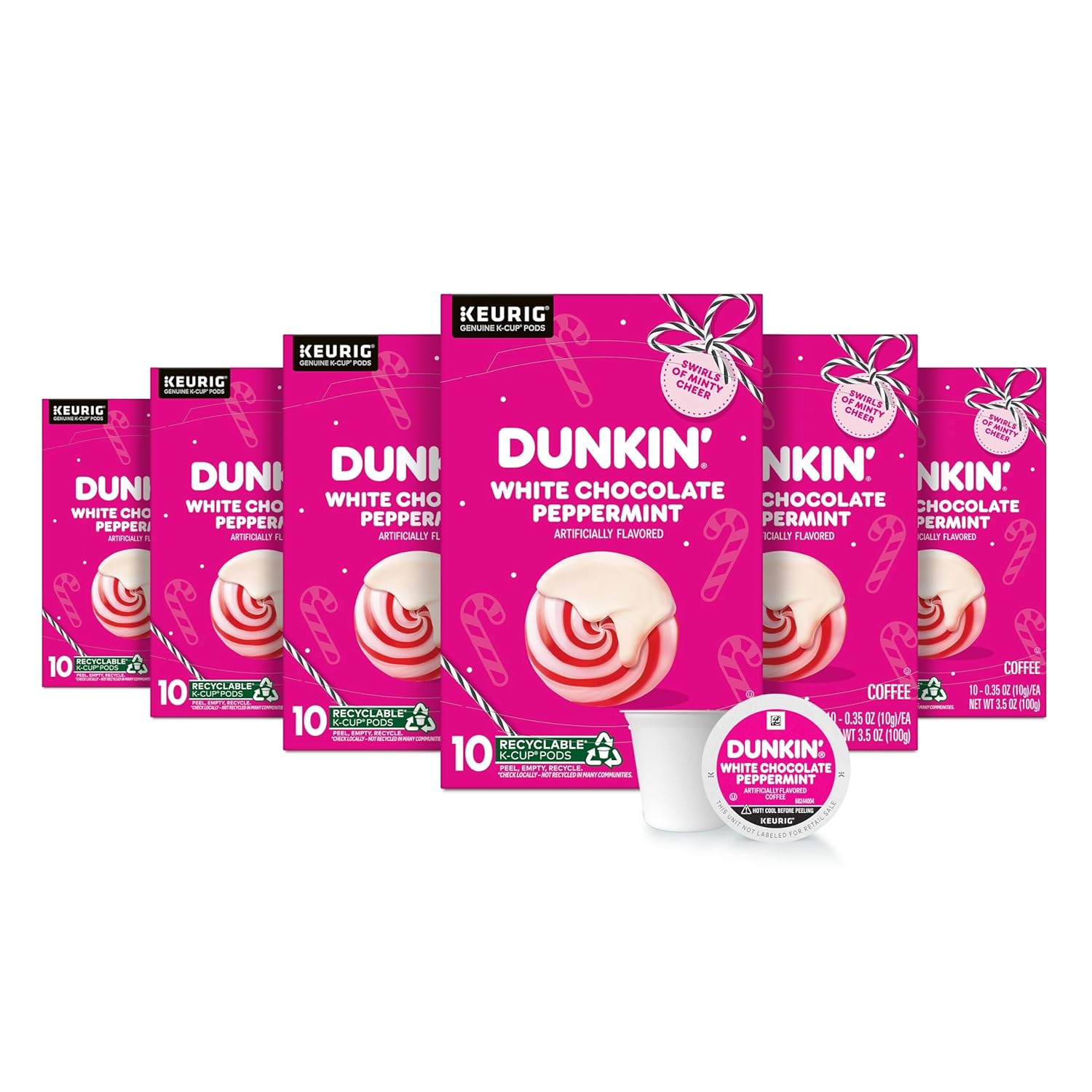 Dunkin White Chocolate Peppermint K-Cup Pods for Festive Flavor