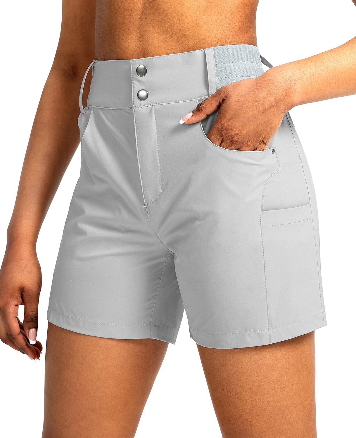 Viodia Women's 5in Hiking Golf Shorts with Pockets for Summer