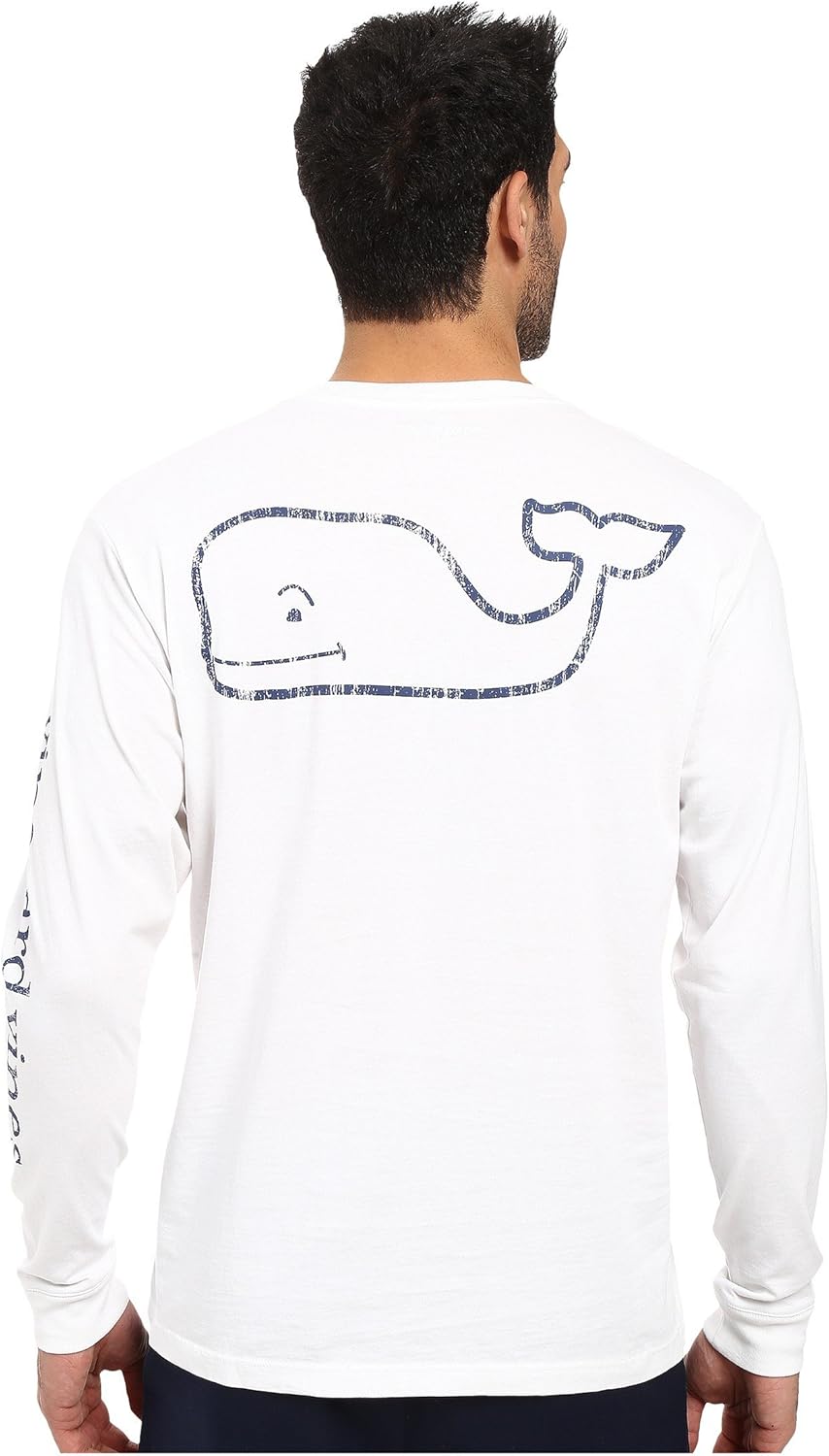 Vintage Whale Pocket T-Shirt for Men - Long Sleeve Comfort