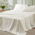 King Size Microfiber Sheets Set Ivory - Soft Cooling 4-Piece