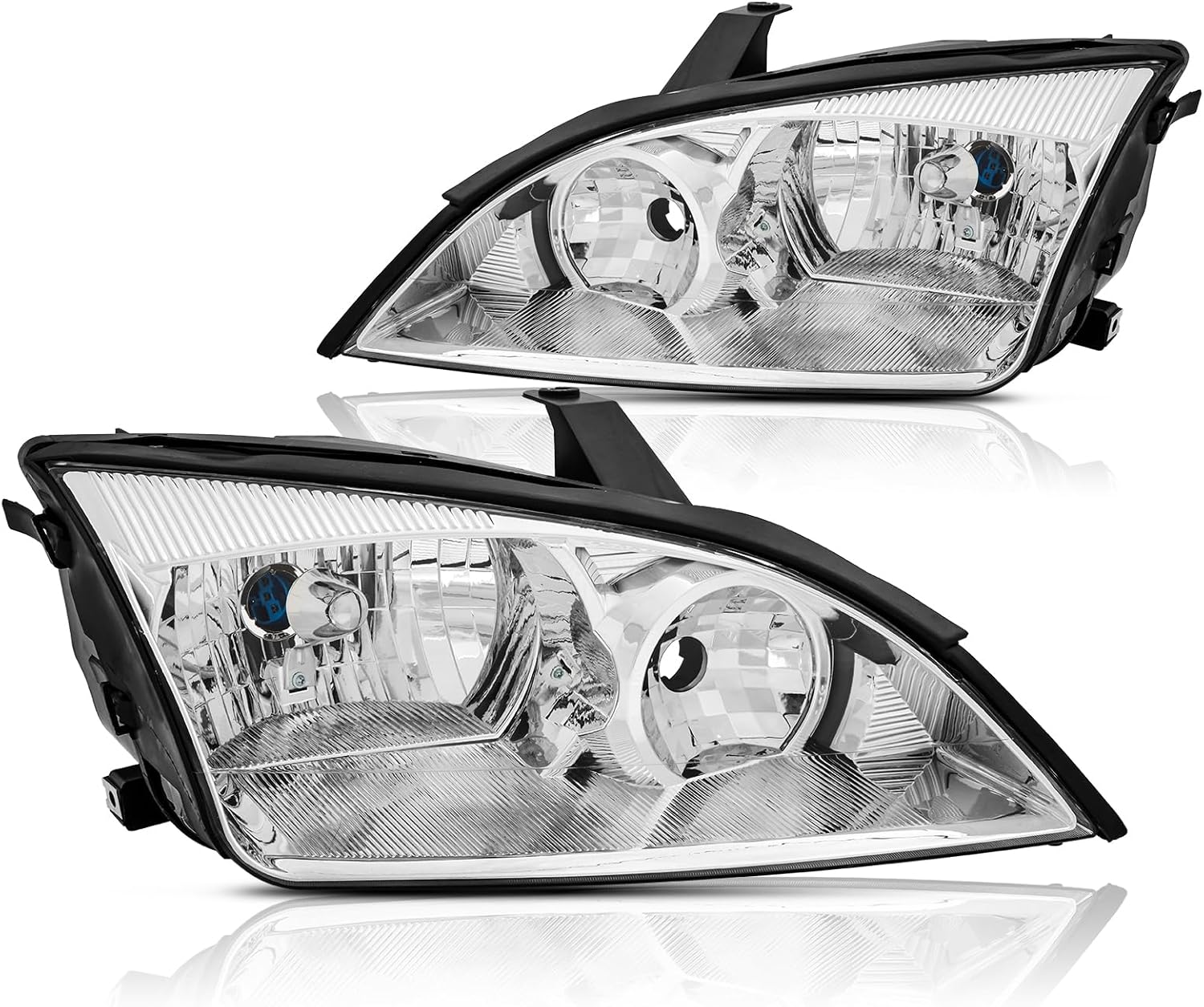 Headlights Assembly Pair for 2005 2006 2007 Ford Focus Models