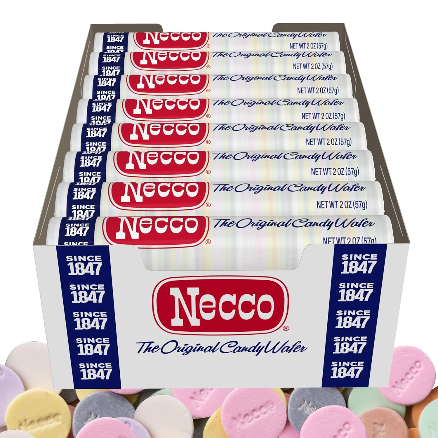 Necco Wafers Candy 24 Pack Original Wafer Treats for Sharing